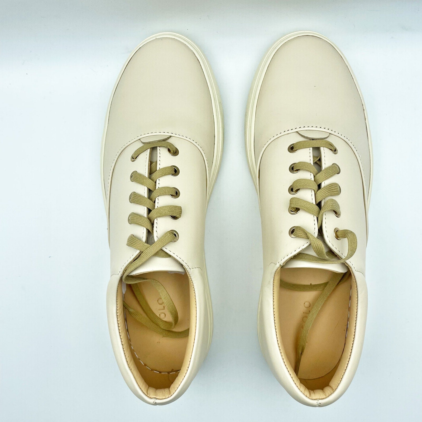 Nisolo Womens Everyday Casual Sneakers Size 10 Tan Cream Leather Waterproof NIB