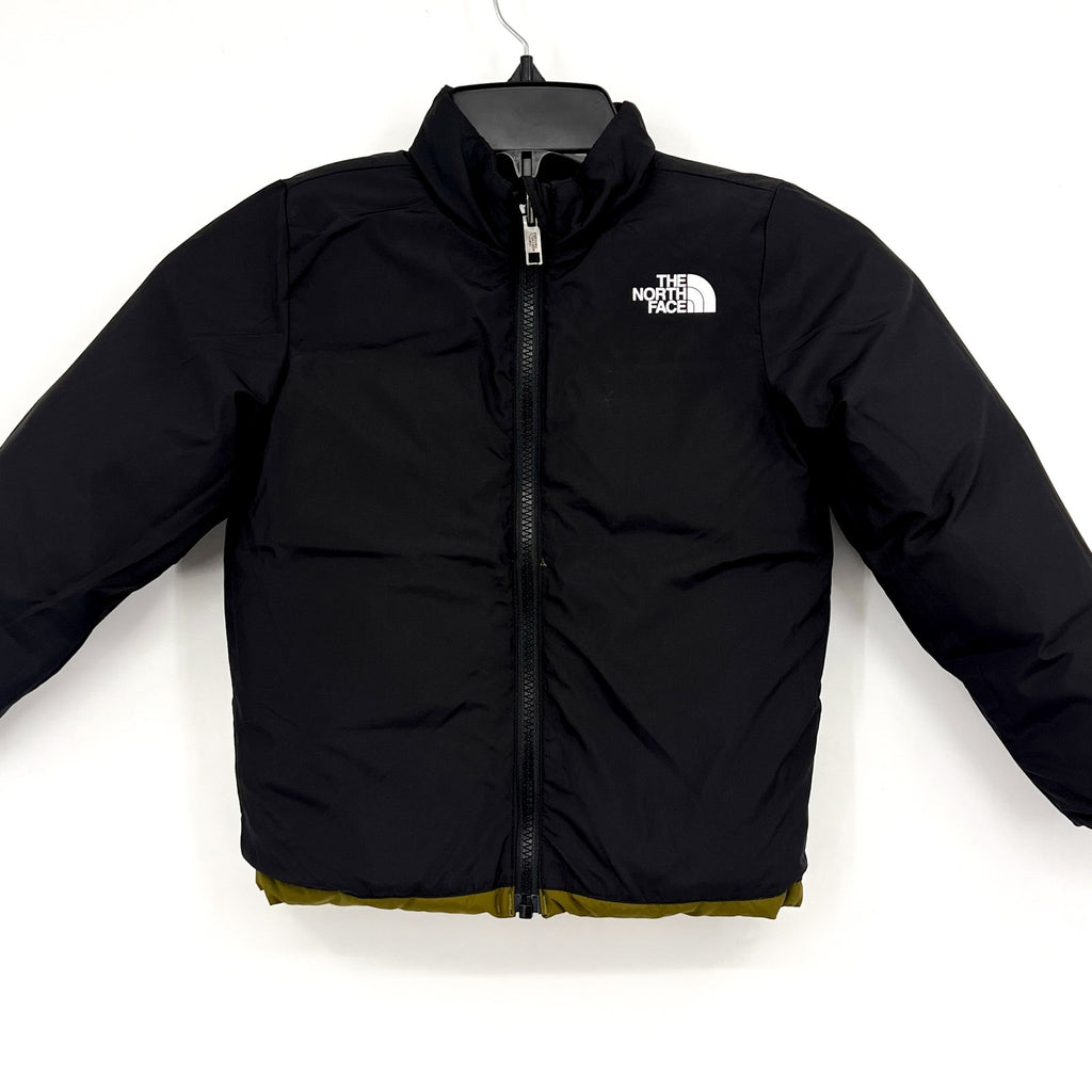 THE NORTH FACE Kids North Down Reversible Puffer Coat Size 4 Black Green NWOT