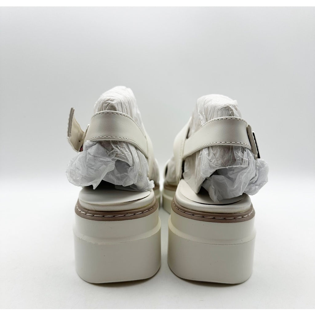 Naturalizer Women's Darry Sling Lug Sole Sandals Size 9.5 M White Leather NIB