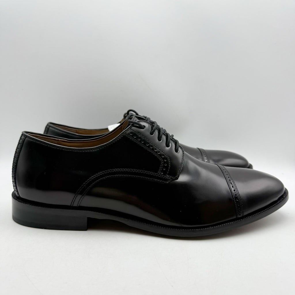 Johnston & Murphy Mens Bradford Oxford Shoes US 13 EEE Black Patent Leather NWOB