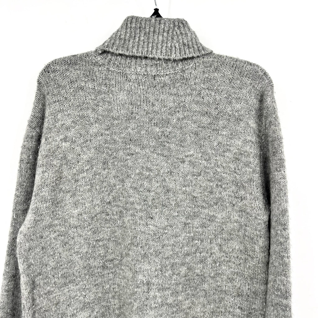 STEVE MADDEN Women's Abbie Sweater Dress Medium Heather Grey Turtleneck NWT