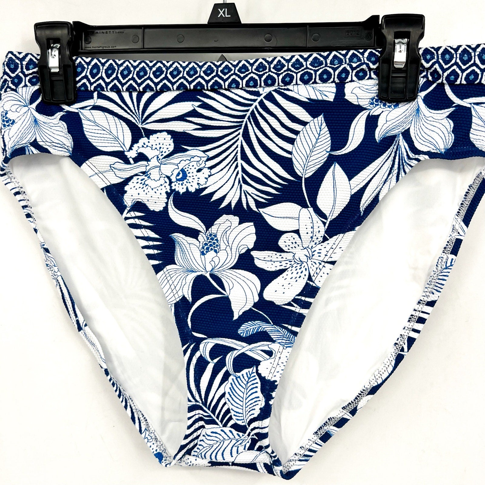 TOMMY BAHAMA Womens Island Cays Blooms Bikini Bottom Large Blue White NWT