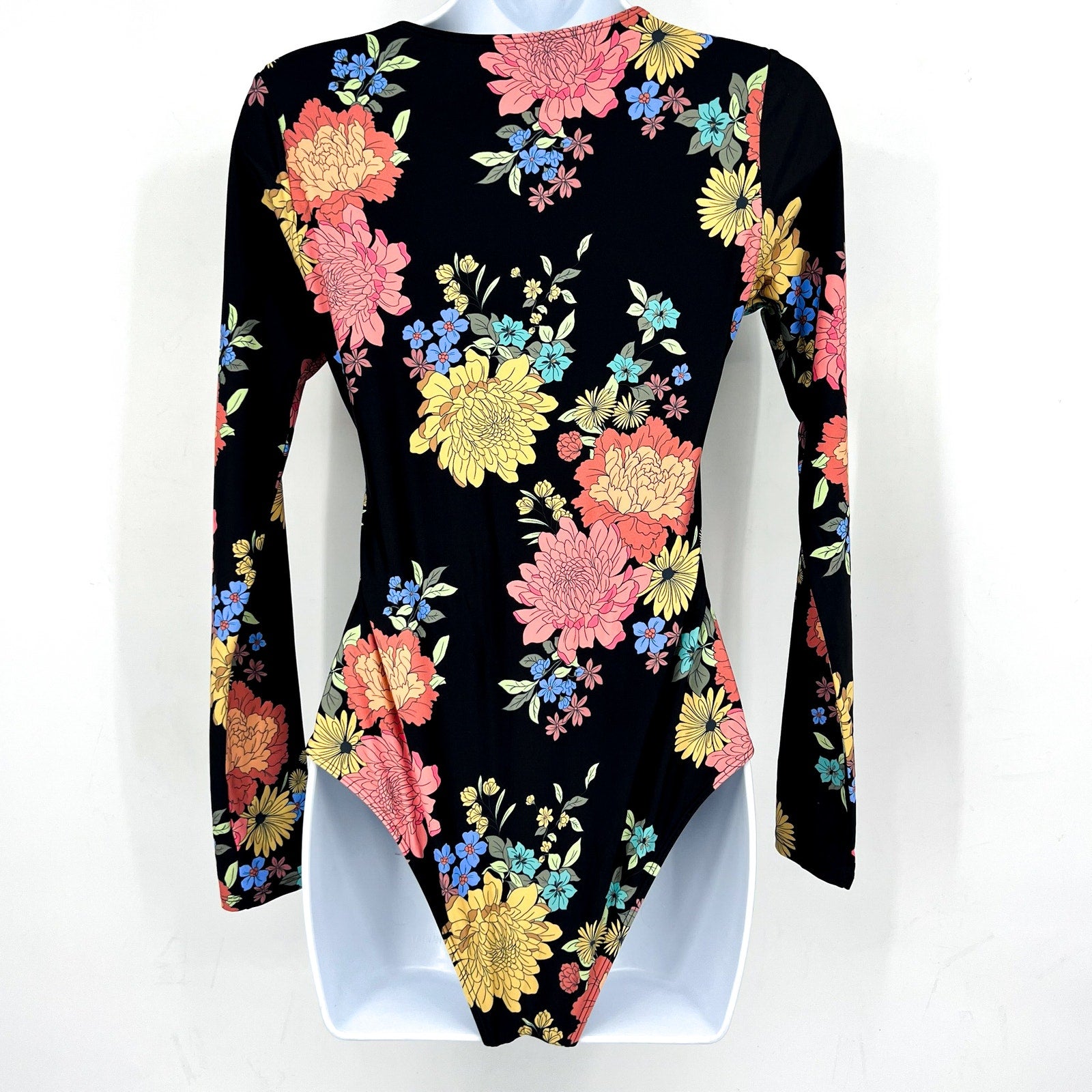O'NEILL Women's Kali Floral Key West Surf Suit Medium Black Long Sleeve NWT