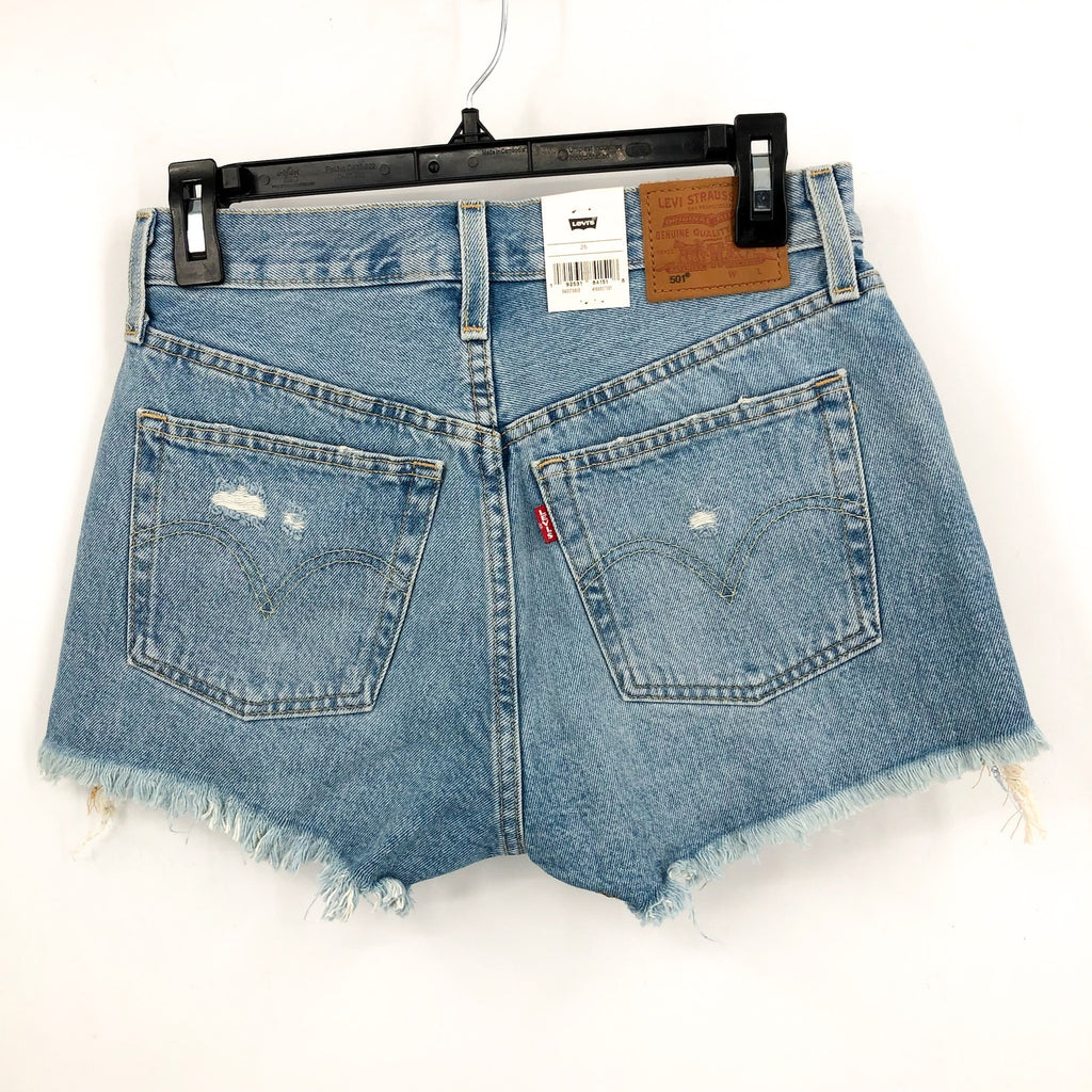 LEVI'S Womens 501 Original Shorts Size 26 US 2 Medium Wash Fault 563270012 NWT