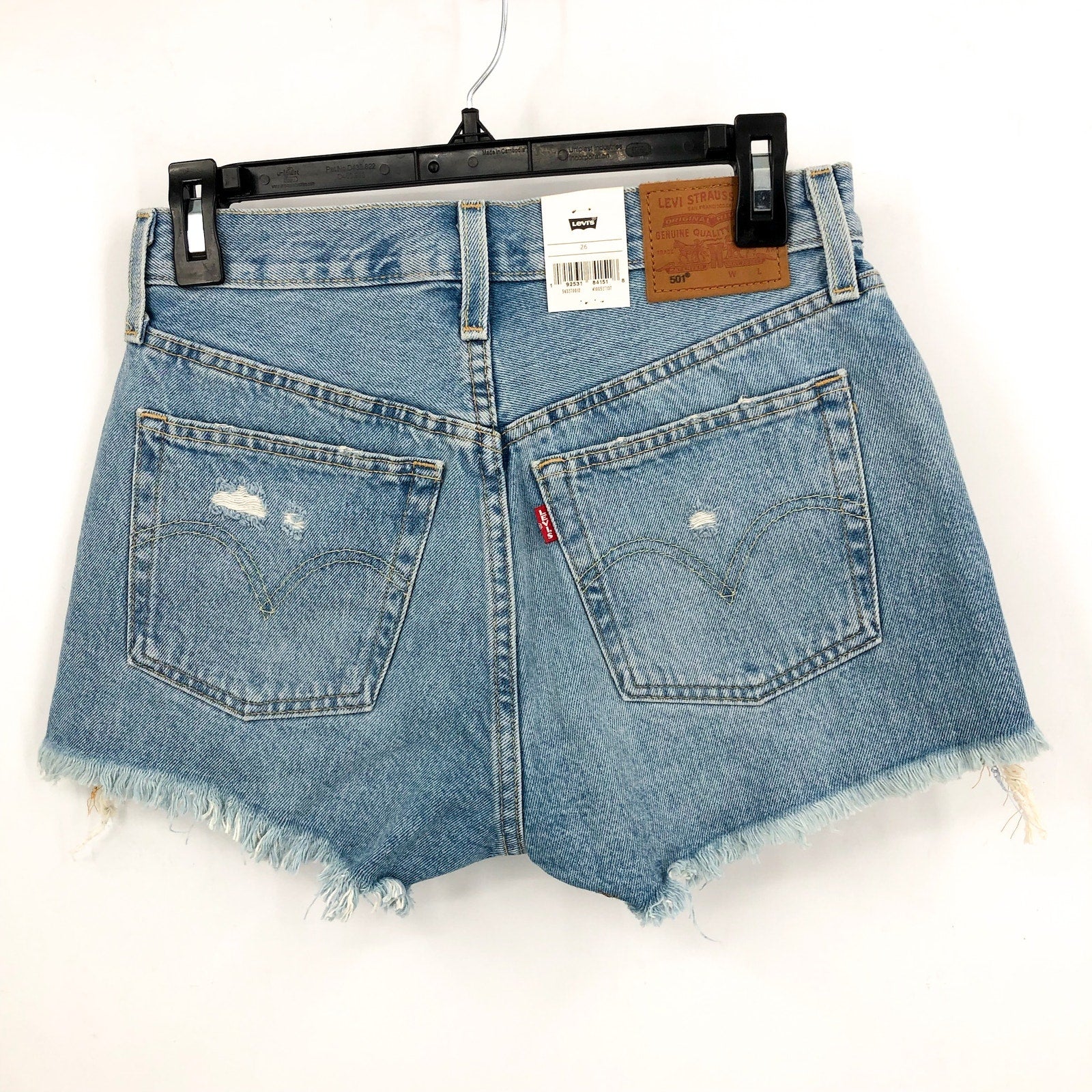 LEVI'S Womens 501 Original Shorts Size 26 US 2 Medium Wash Fault 563270012 NWT