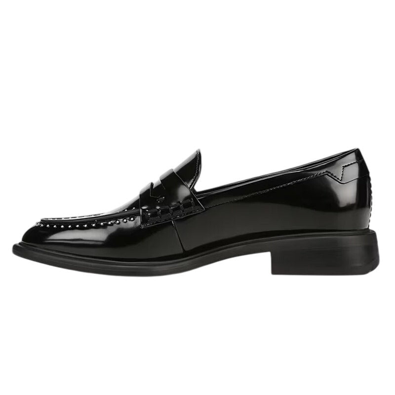 Franco Sarto Womens Eden Studded Loafers Size 8.5 M EU 39 Black Slip On NWOBl