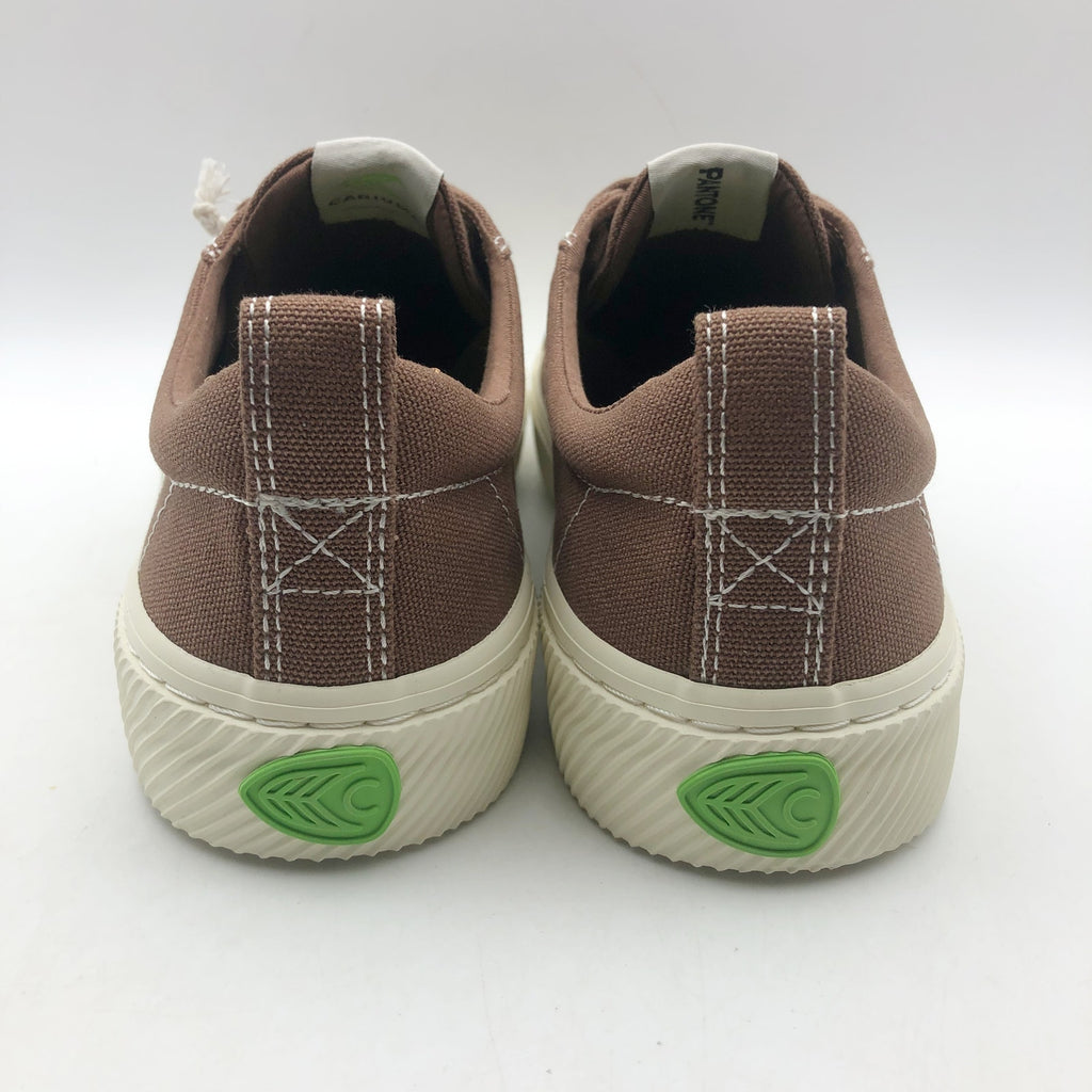 Cariuma Womens OCA Low Canvas Sneaker Size 8 Brown Pantone Contrast Thread NIB