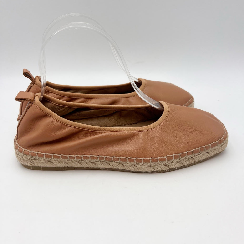 Andre Assous Womens Geneva Flats Size 7 Brown Leather Square Toe NWOB