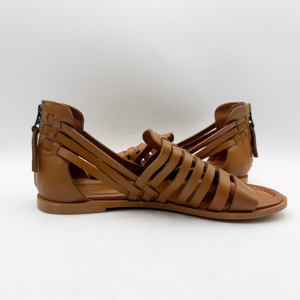 Vintage Foundry Co. Womens Keira Sandals US 8 EU 38.5 Camel Brown Leather NWOB
