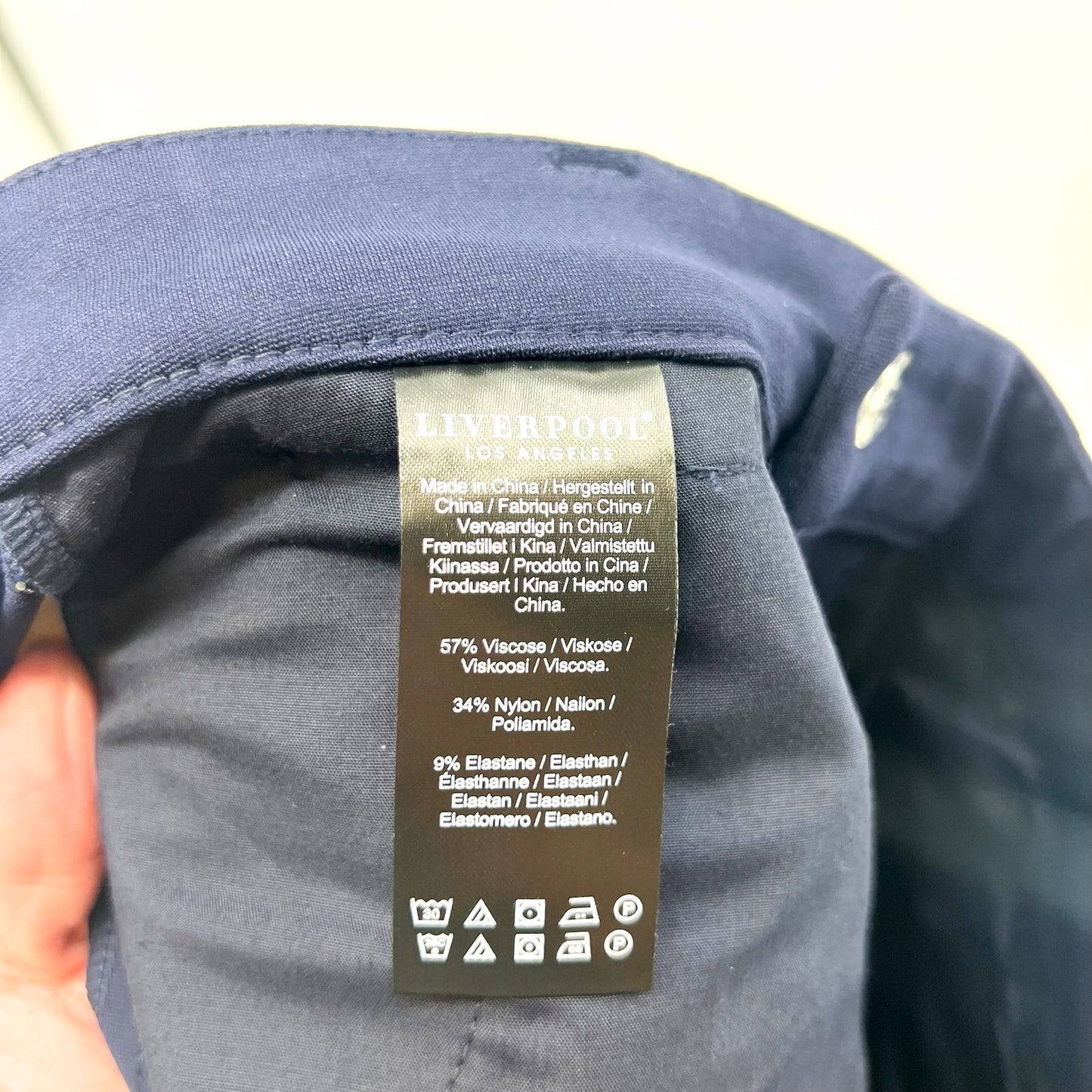 LIVERPOOL Kelsey Knit Trouser 10/30 PETITE Cadet Blue Super Stretch Pants NWT