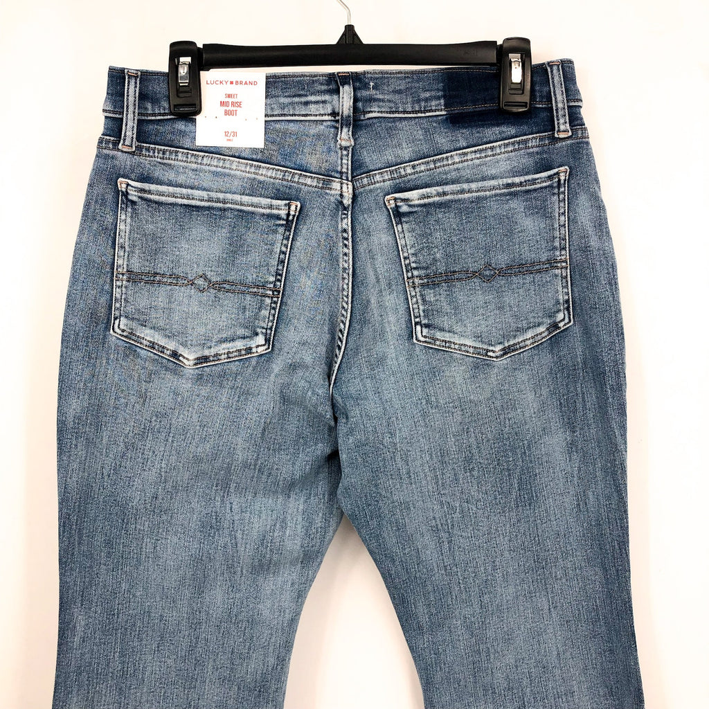 LUCKY BRAND Women's Sweet Boot Cut Jeans US 12 Blue Cabana Mid rise NWT