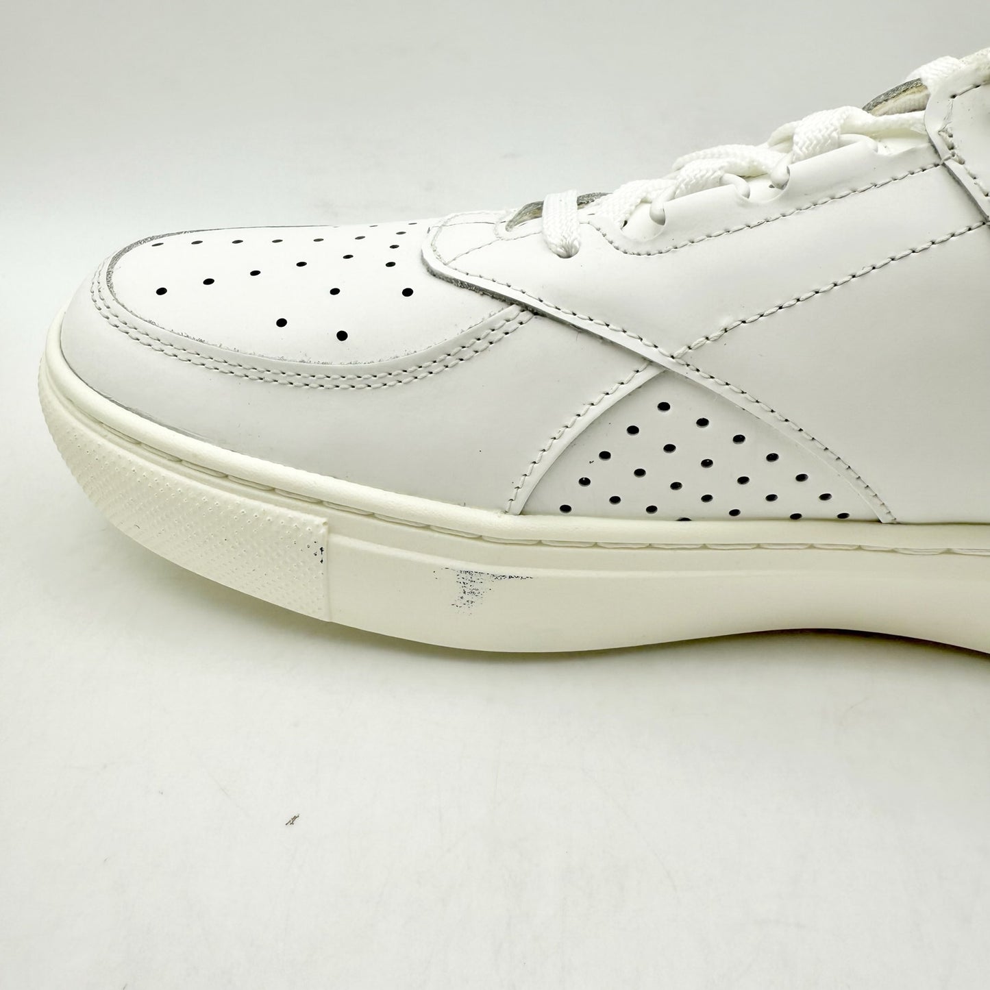 SAS Mens High Street Leather Sneakers US 10 XW EU 43 White Lace-Up NIB