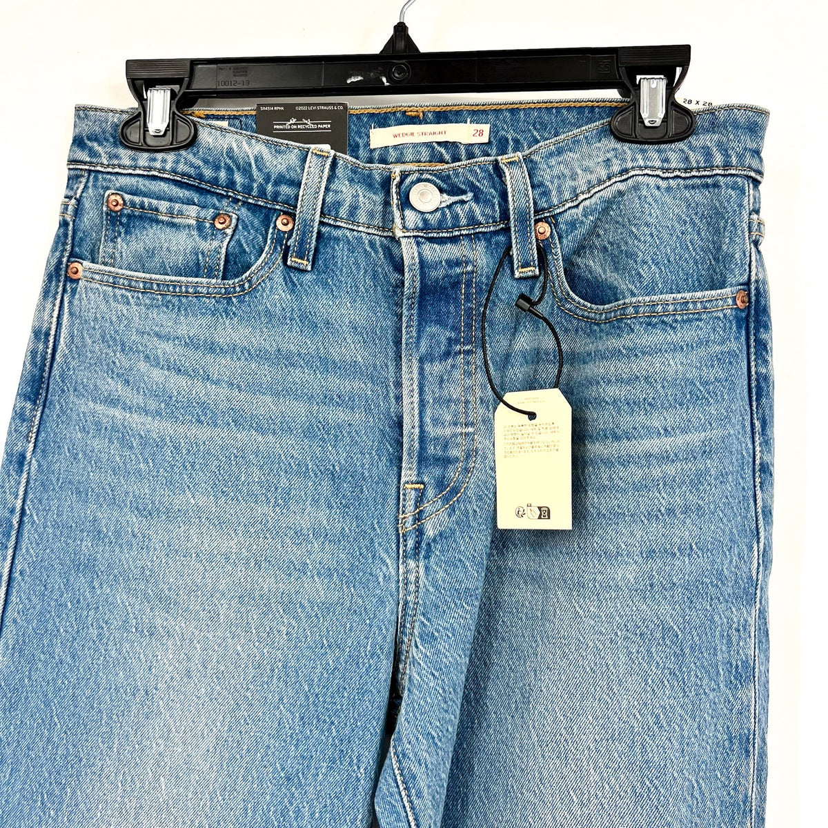 LEVI'S Women's Wedgie Straight Jeans 28x28 Calling All Blue 34964-0178 NWT