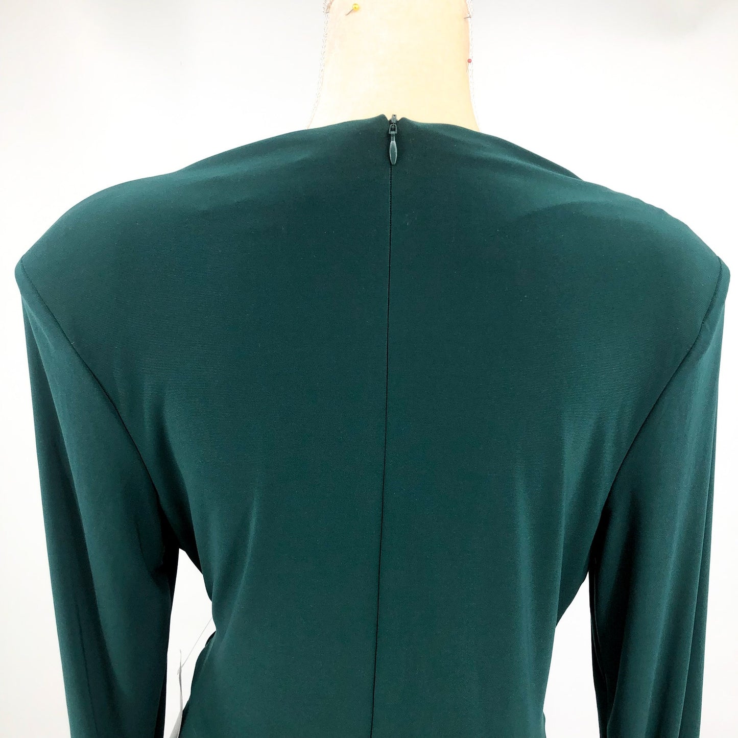 BETSY & ADAM Jeanette Long Sleeve Stretch Knit Dress Size 16 Forest Green NWT