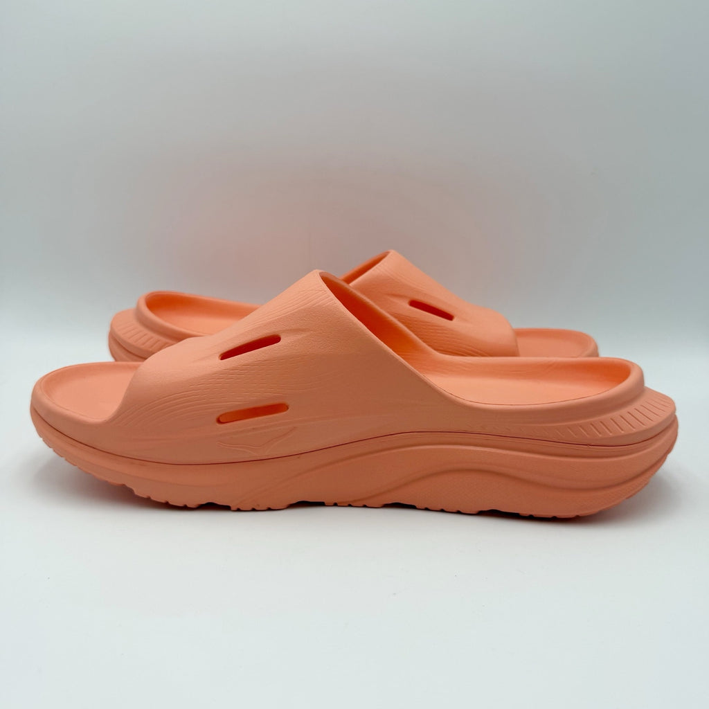 Hoka Mens ORA Recovery Slide 3 Sandals Size 12 Orange Papaya NWOB
