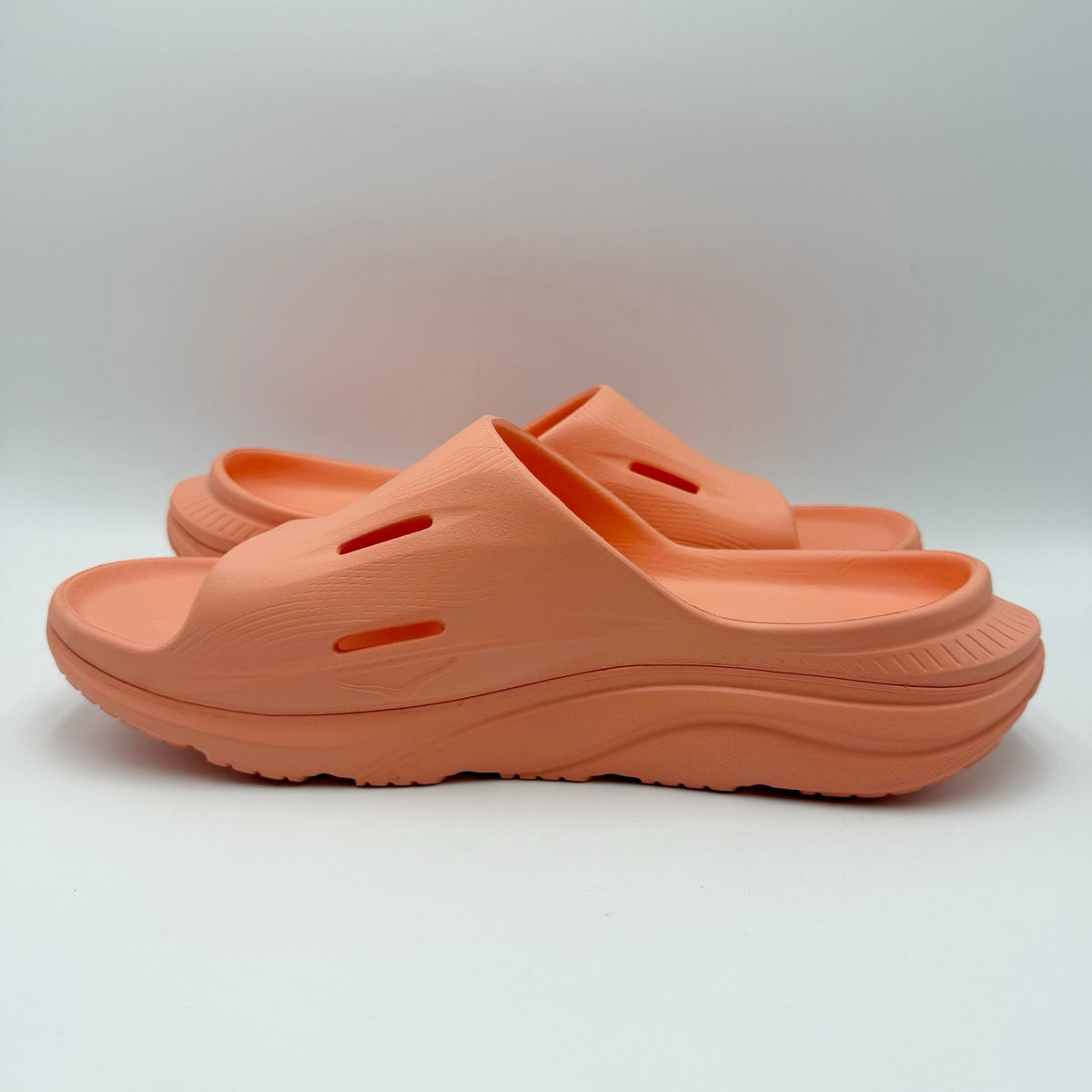 Hoka Mens ORA Recovery Slide 3 Sandals Size 12 Orange Papaya NWOB