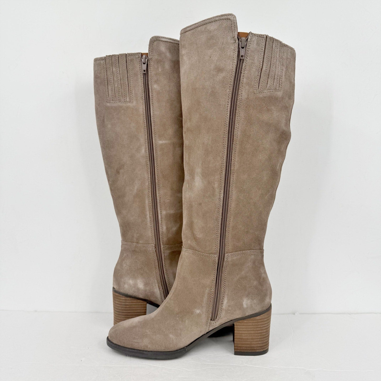 Lucky Brand Womens Bonnay Knee High Boot US 8 Wide EU 39 XW CALF Brown Suede NIB