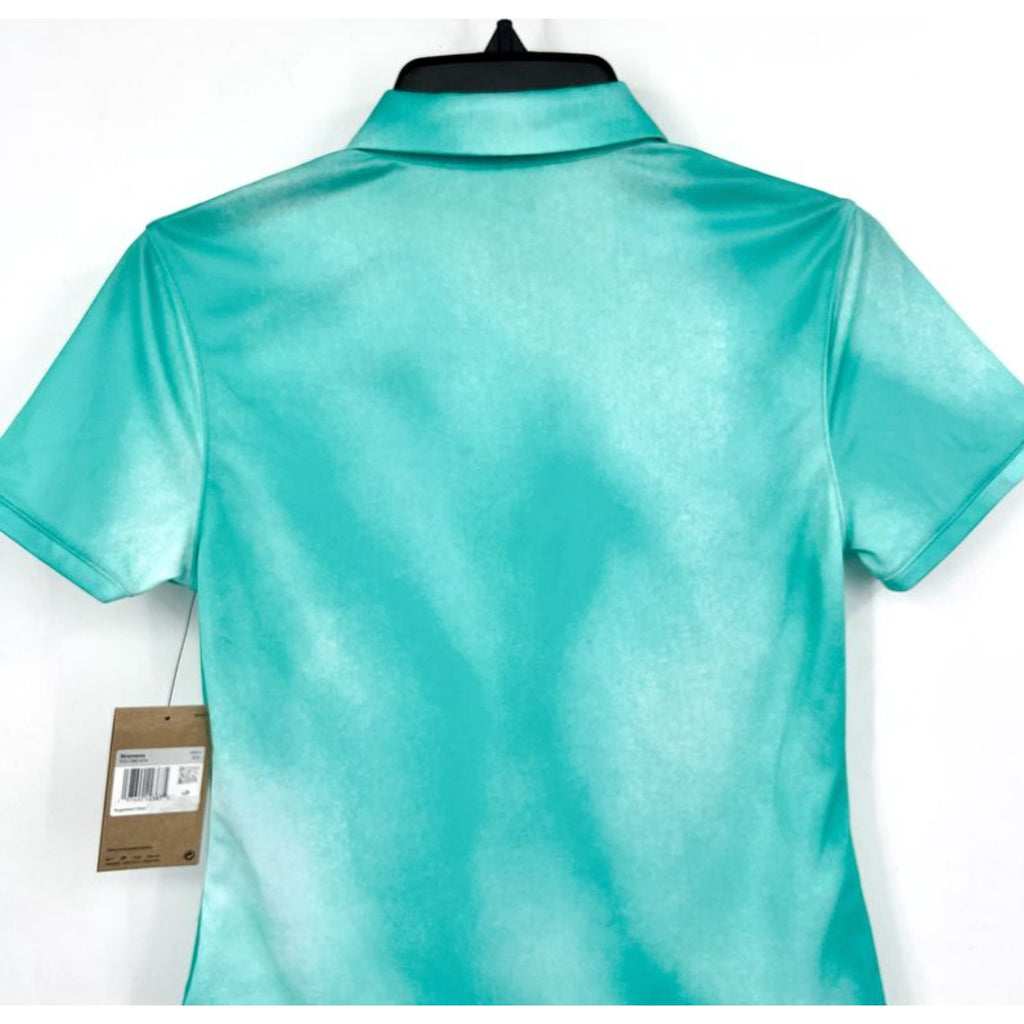 Nike Womens Dri-FIT Golf Polo Shirt XS Green Short-Sleeve Printed NWT
