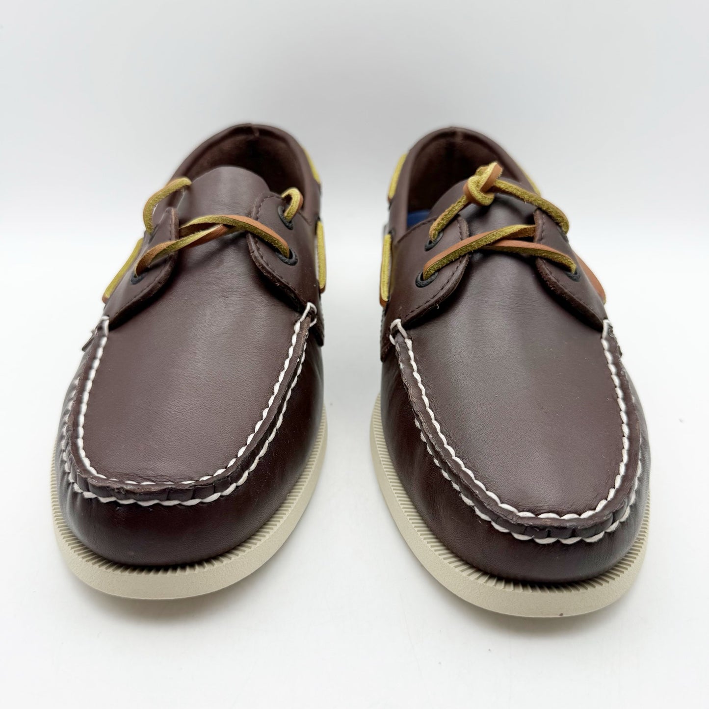 Sperry Mens Authentic Original 2-Eye Boat Shoes US 8 XW EU 41 Brown Leather NIB