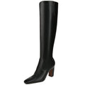 Franco Sarto Womens Bowman Knee High Boots Size 9M Black Faux Leather NWOB