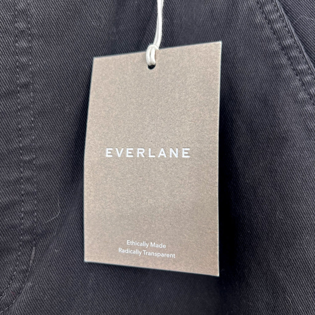 EVERLANE Women's The Utility Barrel Pants Size 10 Black Cotton Twill NWT