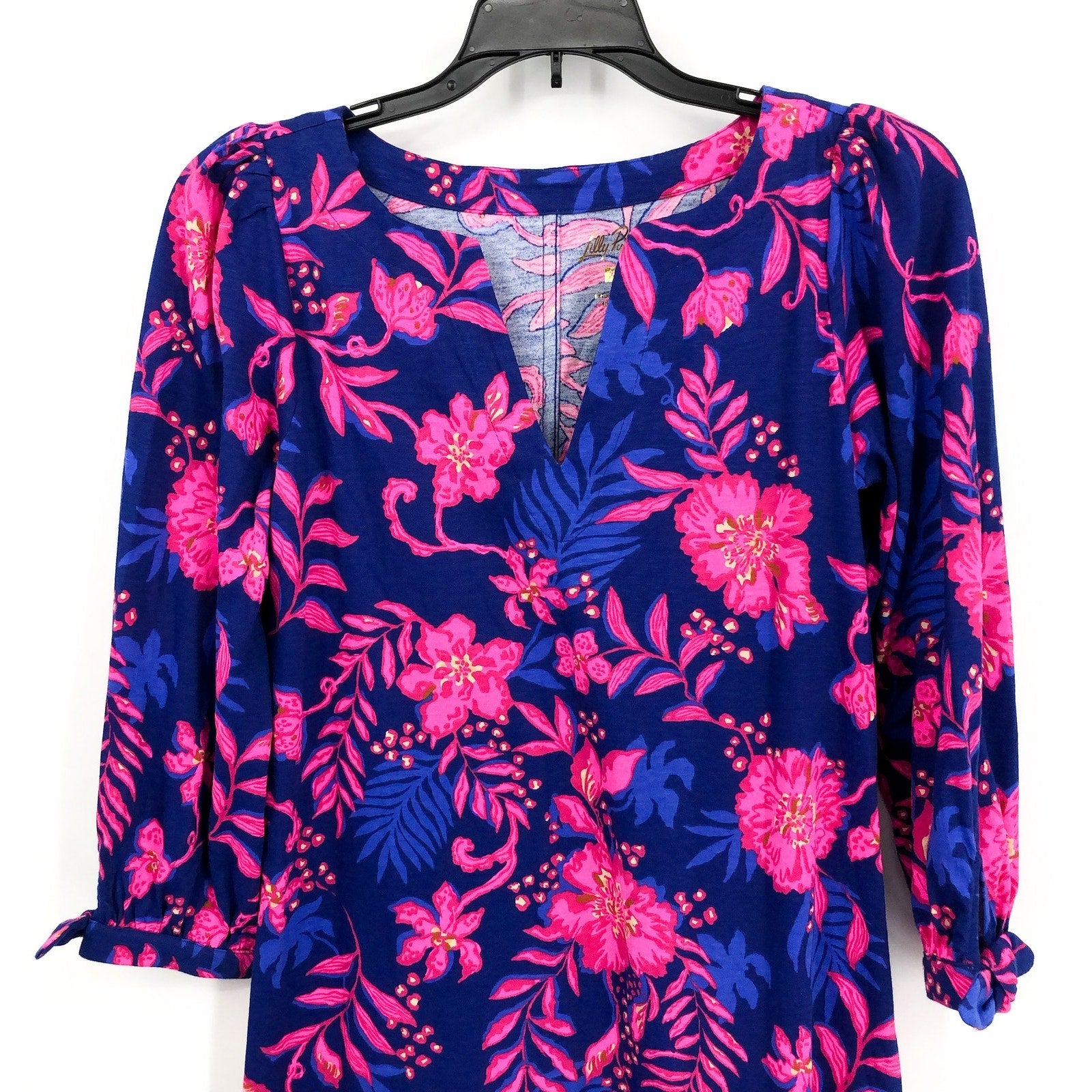 LILLY PULITZER Cathy Mini Dress XS Blue Pink Med Never Ending Summer NWOT