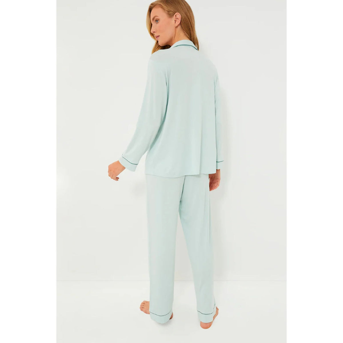 EBERJEY Women's Gisele PJ Set Small Mint Green Surf Spray Agave Modal NWT