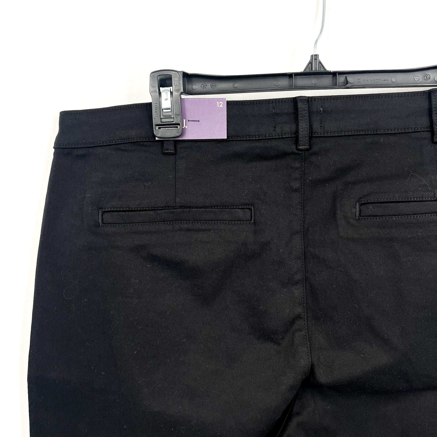 NYDJ Women's Bermuda Shorts Size 12 Black Stretch Twill Knee Length NWT