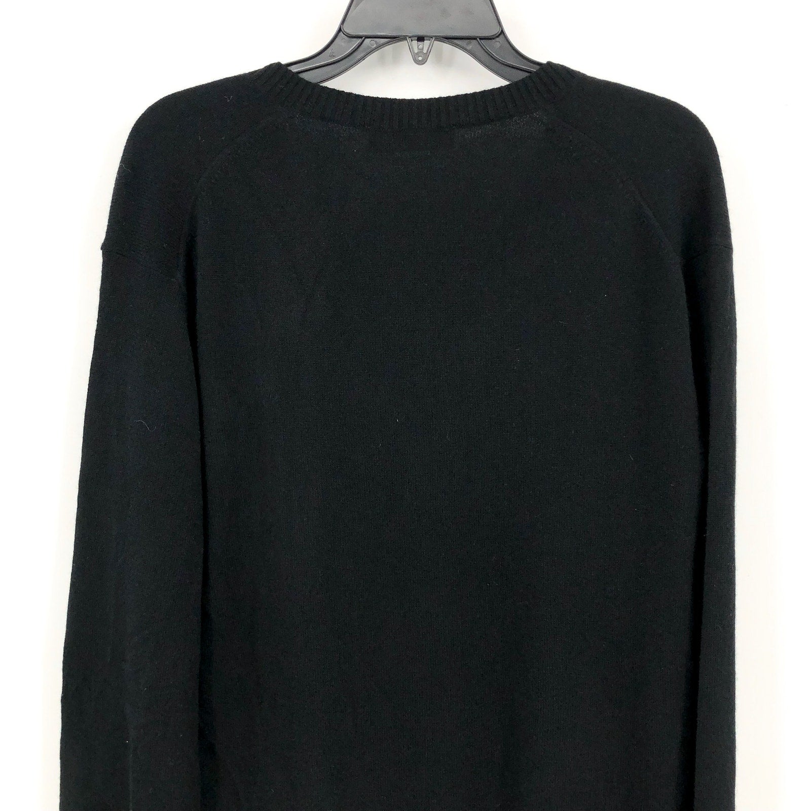 Everlane Womens The Classic V Cashmere Sweater Small Black Long Sleeve NWT