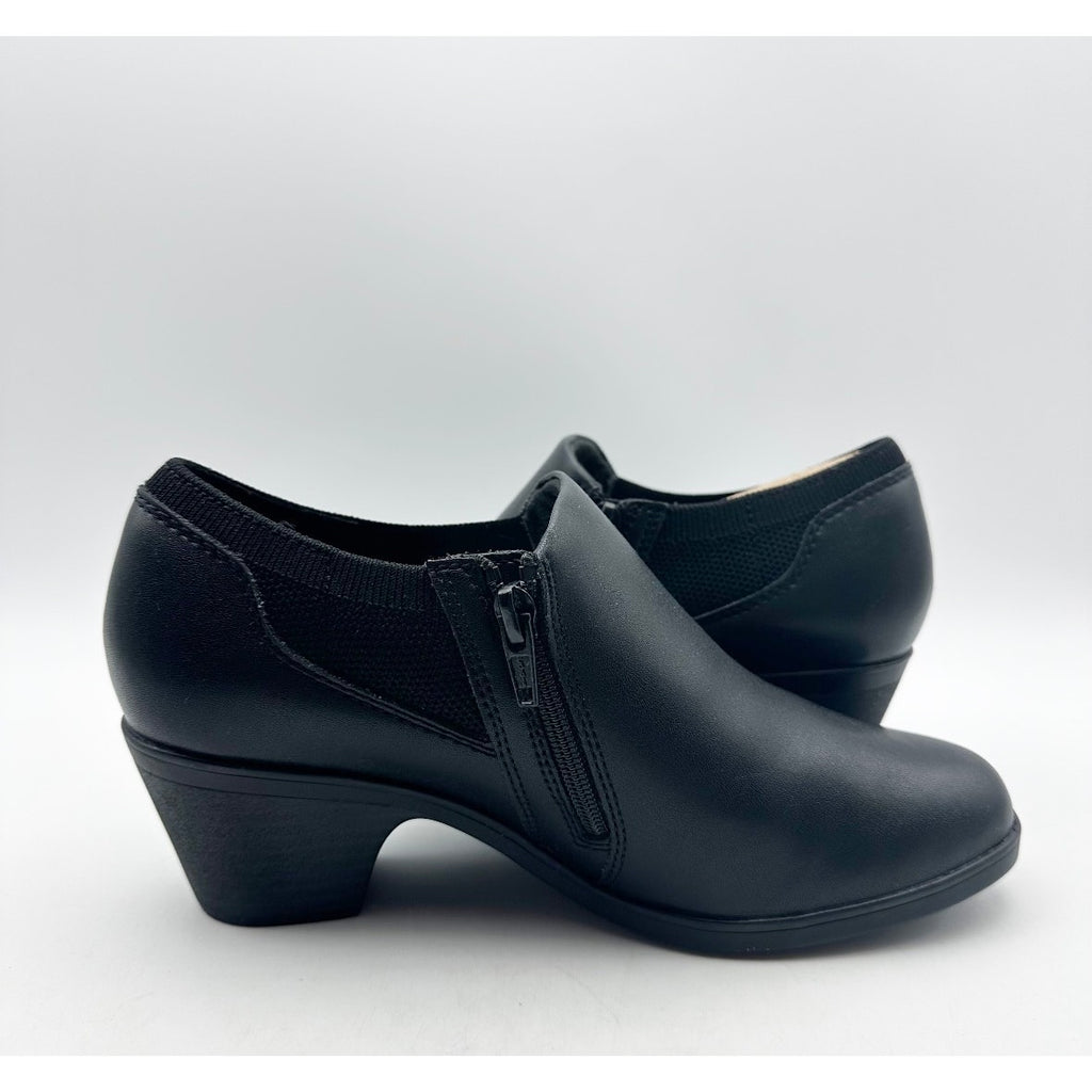 Clarks Women's Emily 2 Darcey Ankle Bootie Size 6 M Black Leather Round Toe NIB