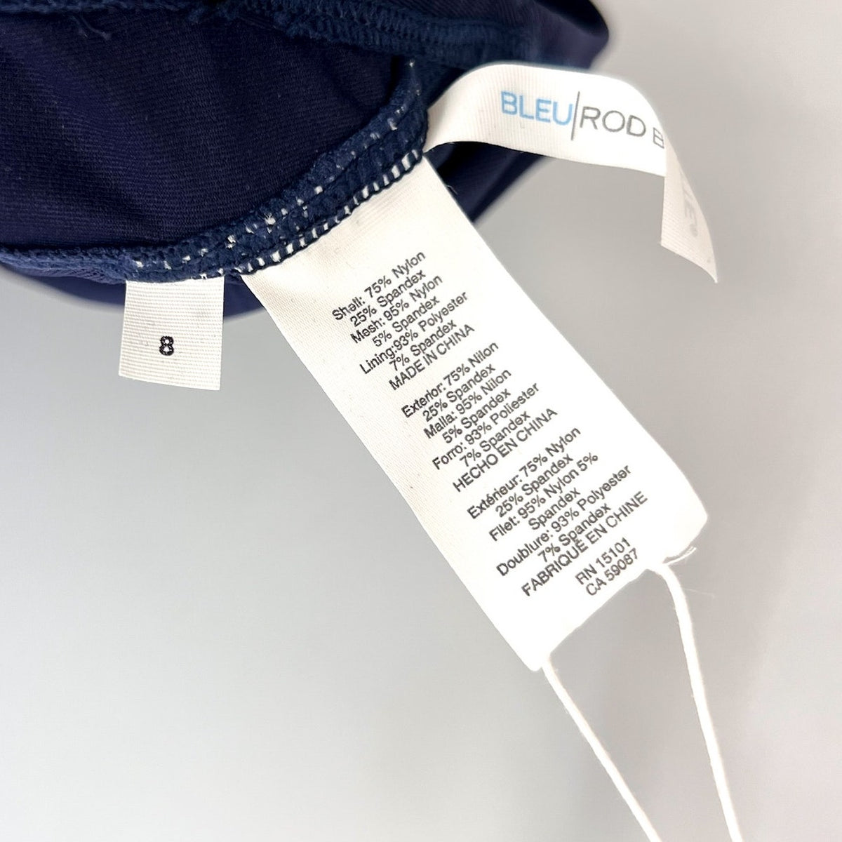 BLEU ROD BEATTIE Don't Mesh With Me One Piece Swimsuit Size 8 Navy Blue NWT