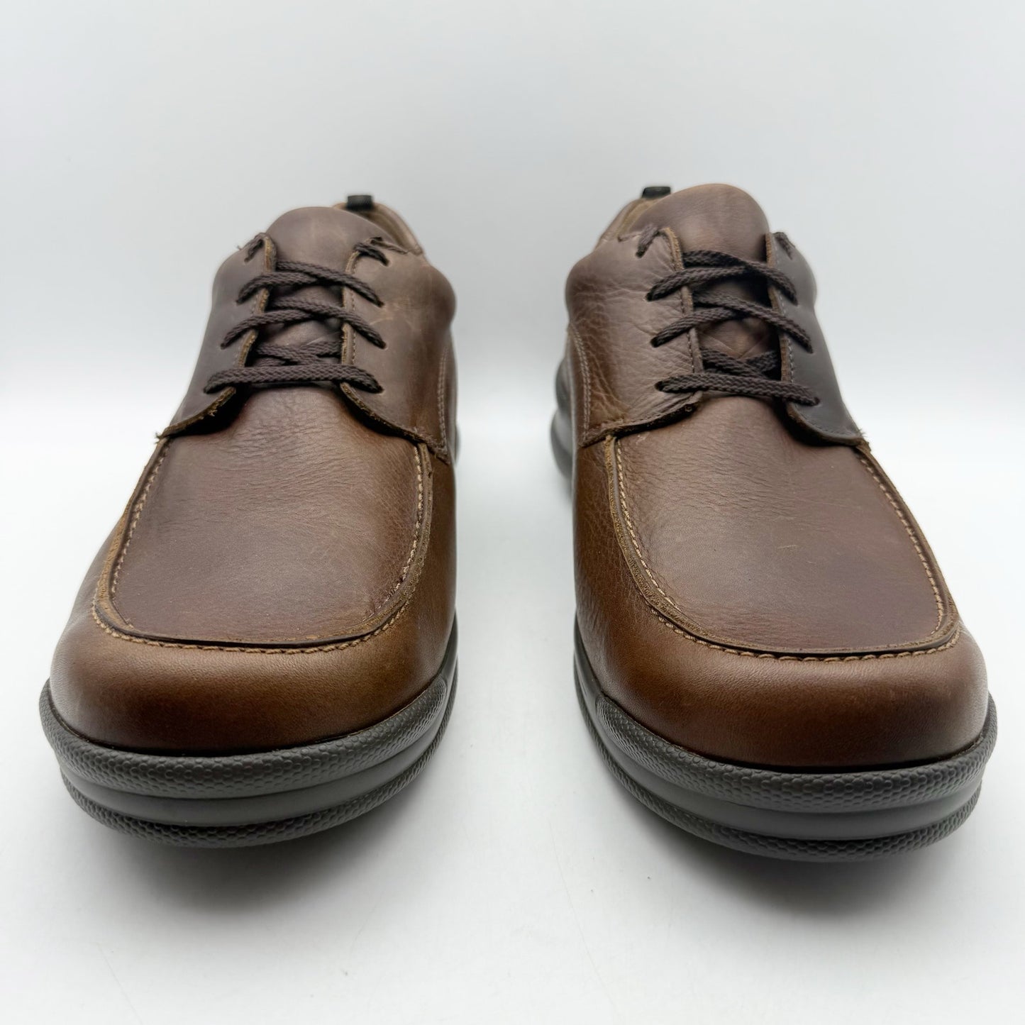 SAS Mens Move on Lace up Sneakers US 11.5 Wide Brown Leather Comfort NIB