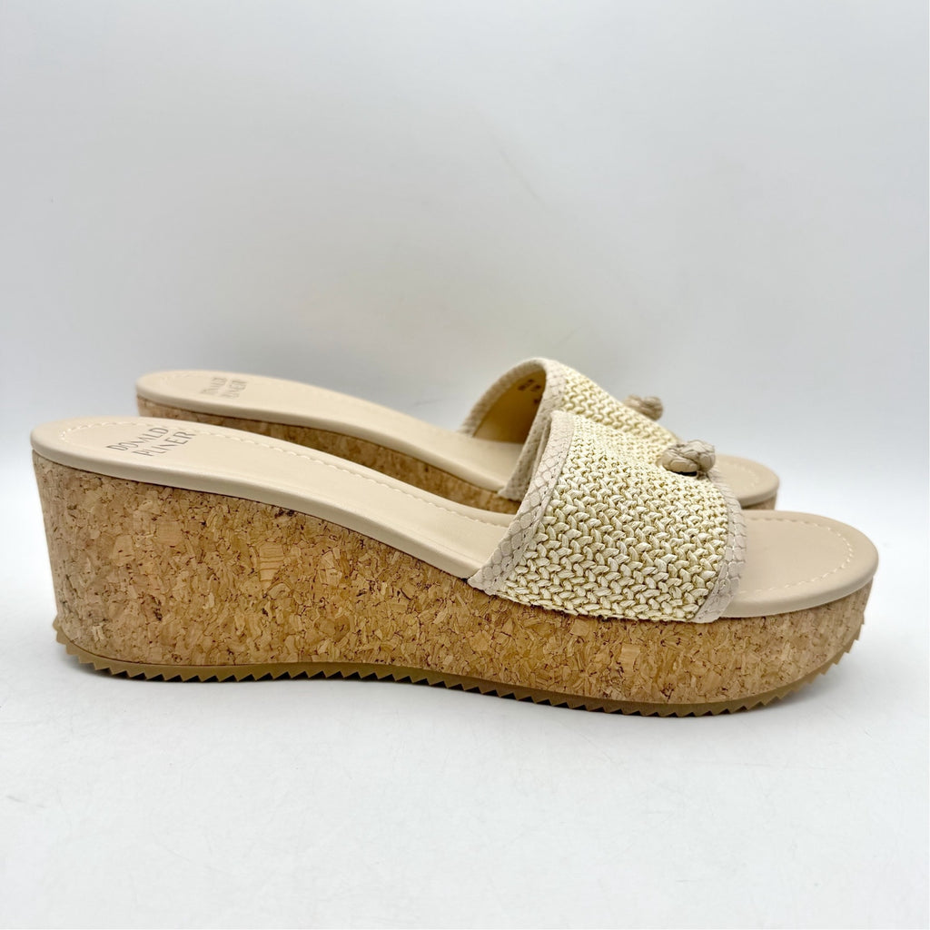 Donald Pliner Womens Silli Wedge Sandal Size 9.5 M Tan Jute NWOB