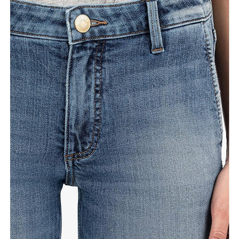 KUT FROM THE KLOTH Women's Kelsey Flare Ankle Jeans Size 12 Blue Mid Rise NWT