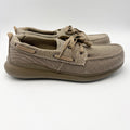 Propet Mens Viasol Lace Slip On Loafers Size 11 Wide EU 45 Tan Canvas NIB