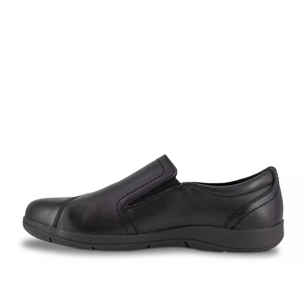Rockport Womens Daisey Work Slip-On Shoe US 5.5 Wide Black Leather Alloy Toe NIB