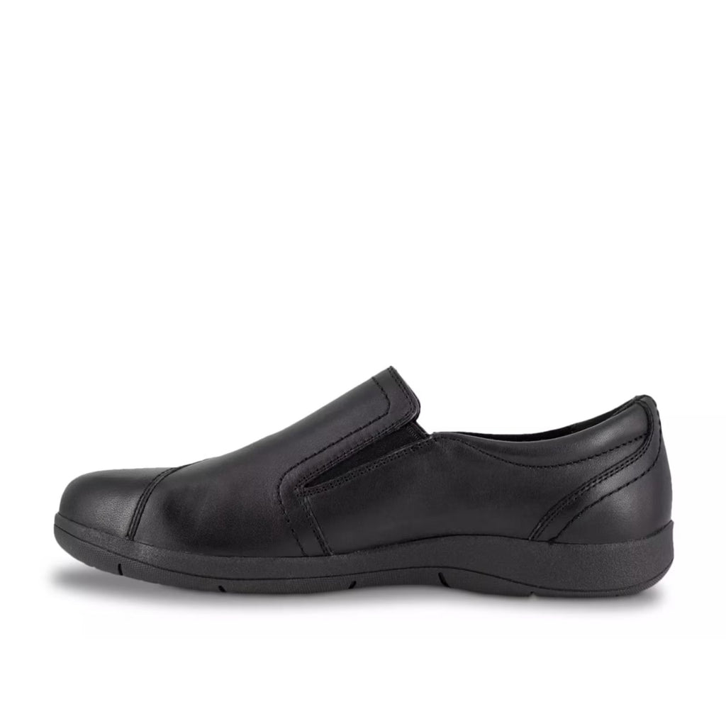 Rockport Womens Daisey Work Slip-On Shoe US 5.5 Wide Black Leather Alloy Toe NIB