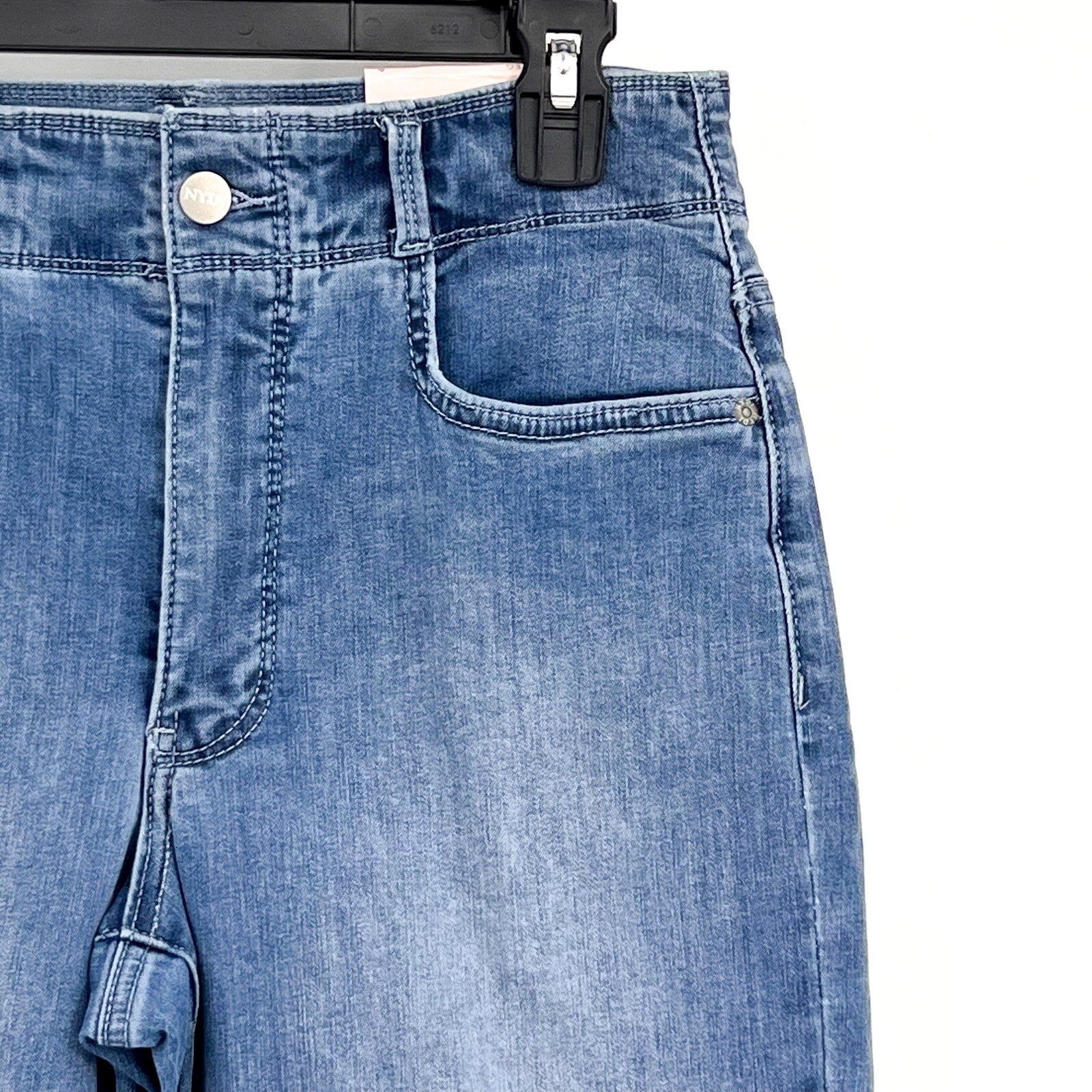NYDJ Womens Cool Embrace Major Wide Leg Capri Jeans Size 6 Compass Blue NWT