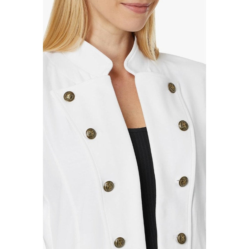 TOMMY HILFIGER Women's Military Band Jacket Medium White Button Front NWT