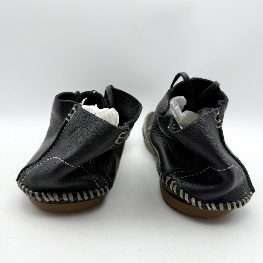 RE/DONE Womens Metal Oxford Shoes EU 40 US 10 Black Leather NWOB
