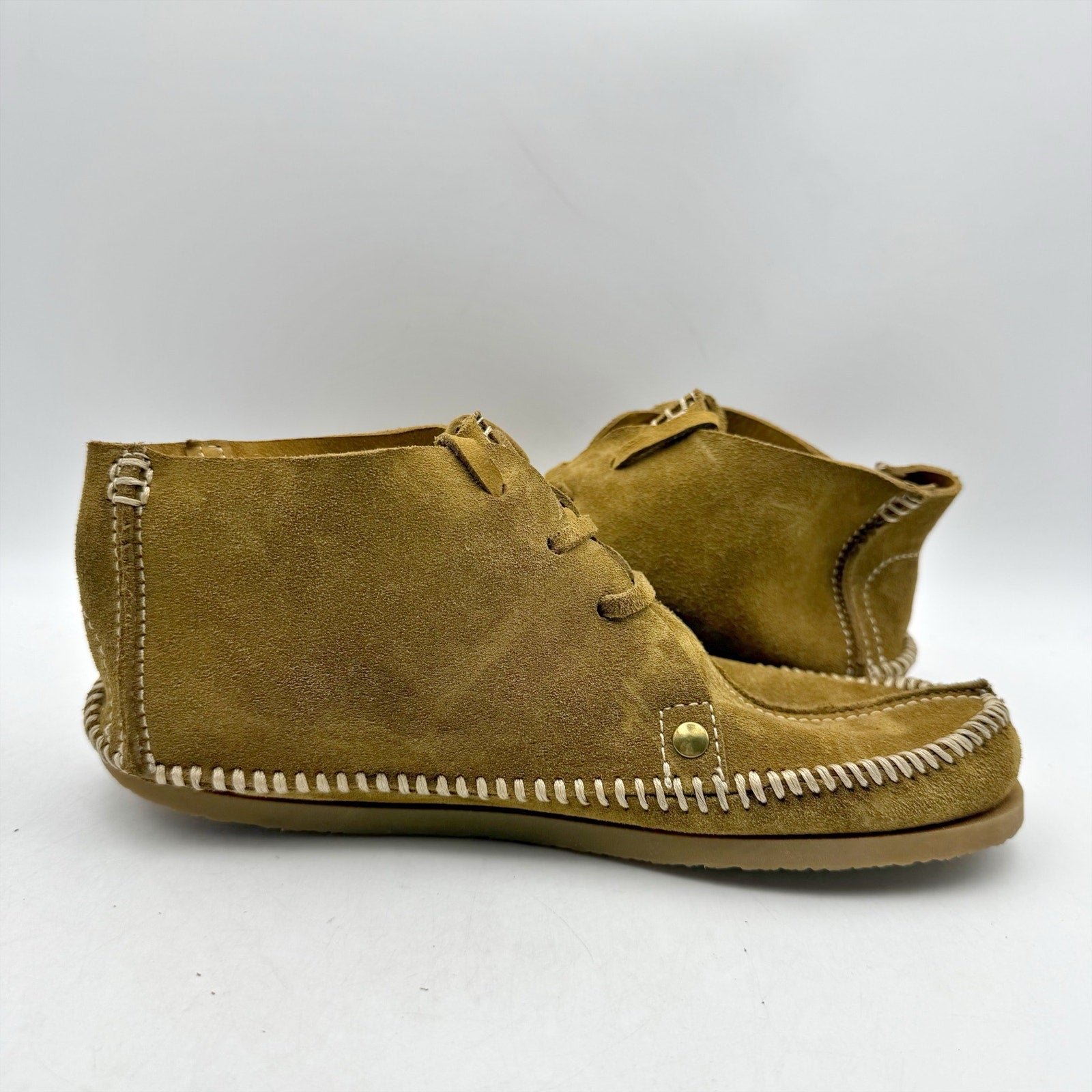 RE/DONE Womens Metal Oxford Shoes EU 37 US 7 Brown Suede NWOB