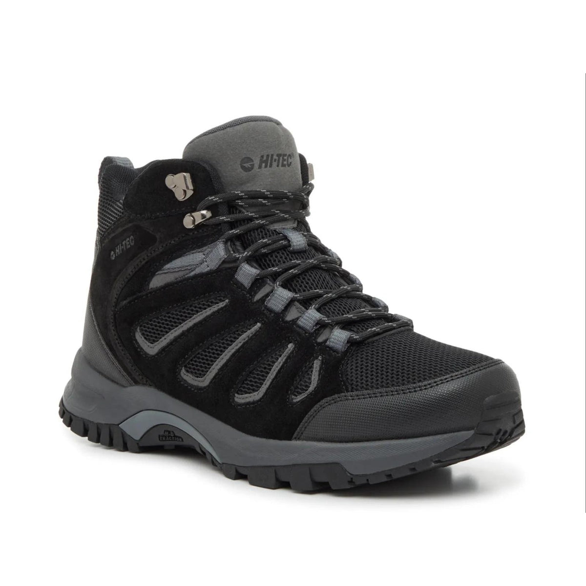 Hi-Tec Mens Mesa Mid Hiking Boot Size 10.5 Wide EU 43.5 Black WP NWOB