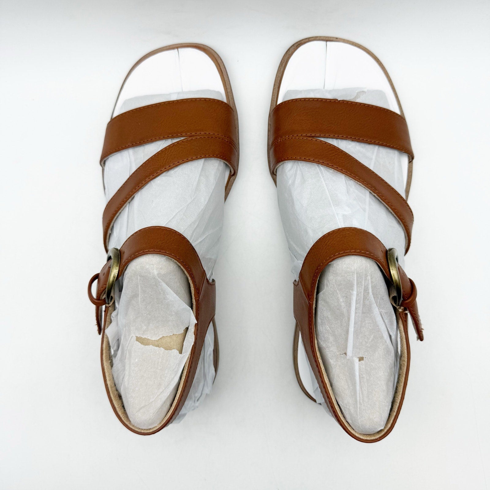 SOUL Naturalizer Womens Jayvee Sandals US 9.5 Wide Brown Vegan Leather NIB