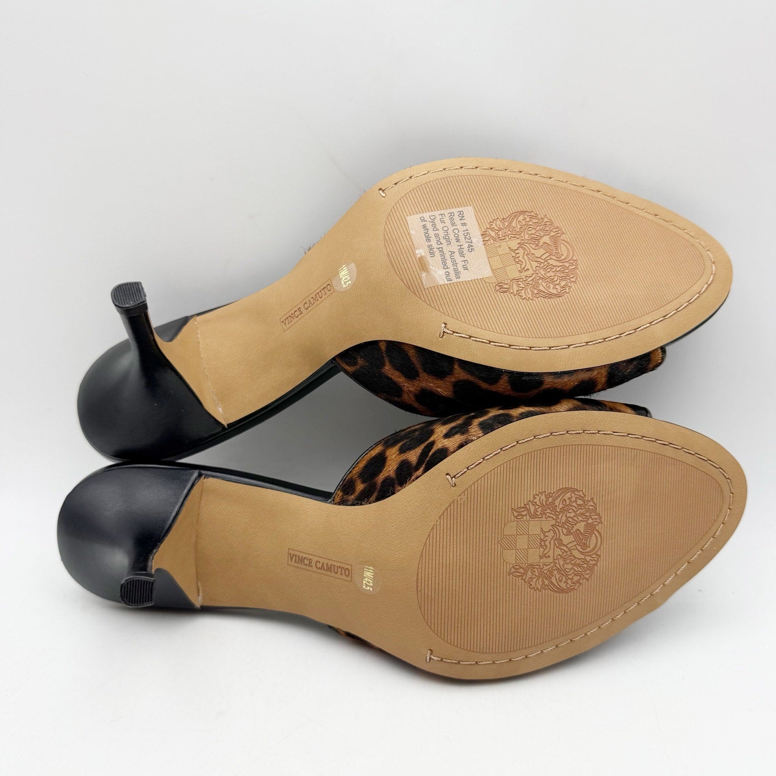 Vince Camuto Womens Prynn Heel Sandals US 11 M EU 42.5 Brown Black Calf Hair NIB