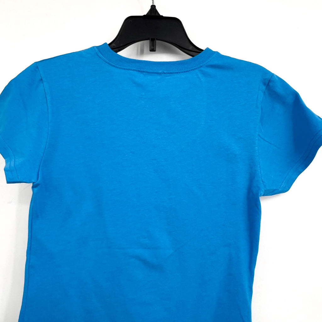 JUNK FOOD Girl's Star Wars Princess Leia T-Shirt Size 10/12 LARGE Blue NWT