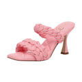 Sam Edelman Womens Meghan Heeled Sandals Size 8 M EU 38 Pink Slip On NIB