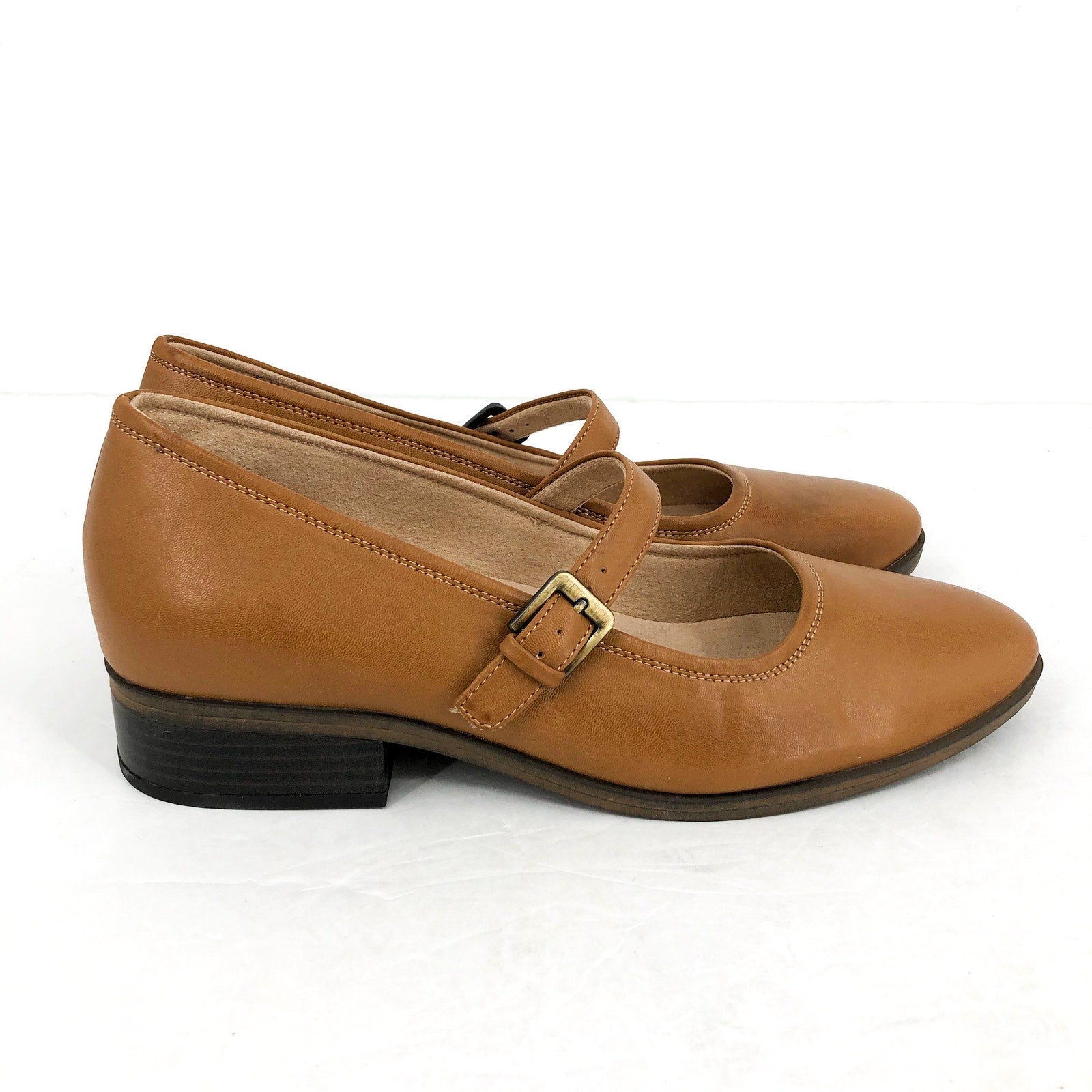 Soul Naturalizer Womens Ramona Mary Jane Flats US 7.5 Wide Brown Leather NIB