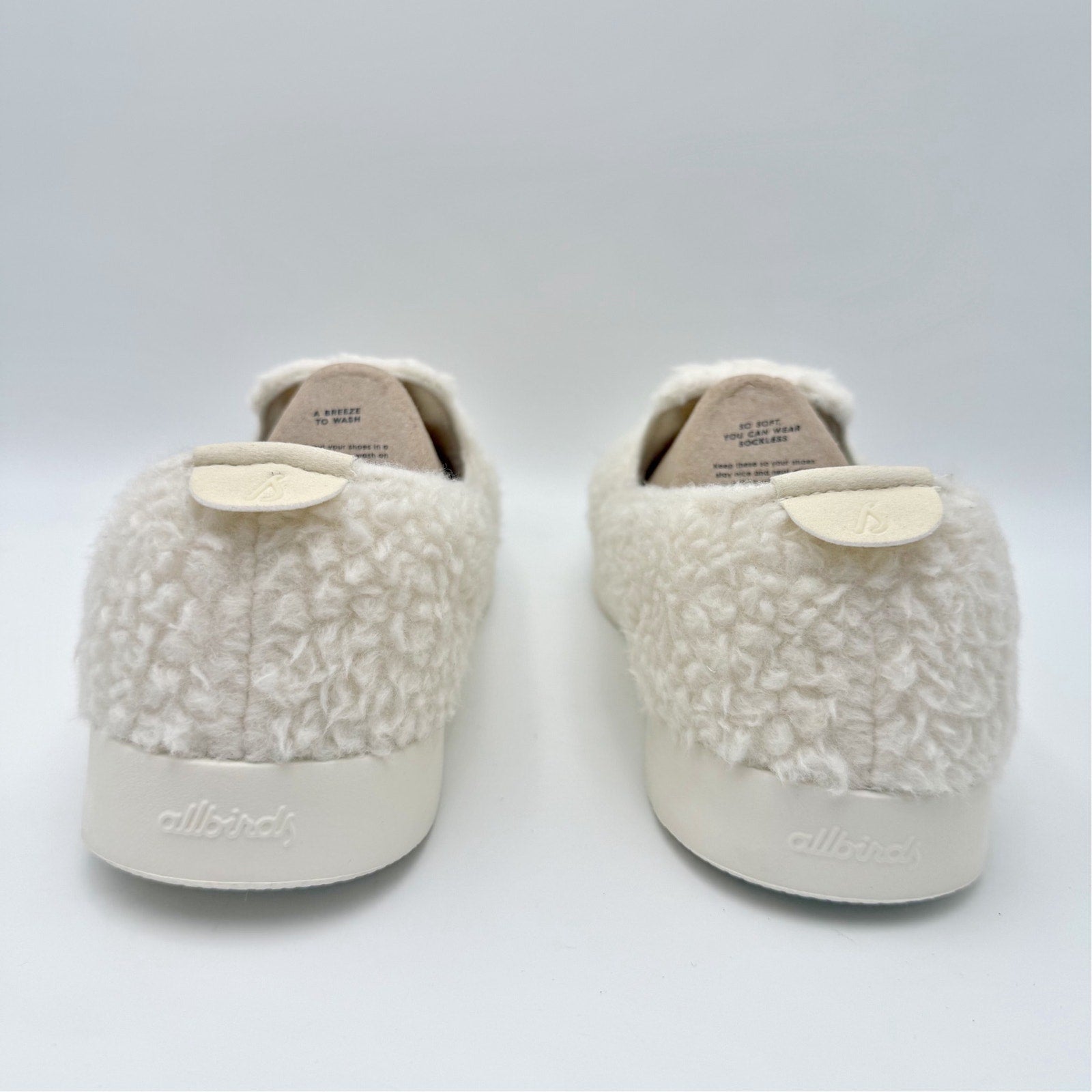 AllBirds Mens Wool Lounger Fluff Casual Sneakers US 9 White Slip On NIB