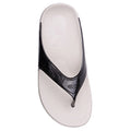 Spenco Women Fusion 2 Pearl Sandals Size 6 Wide Black Slide Flip Flop NWOB