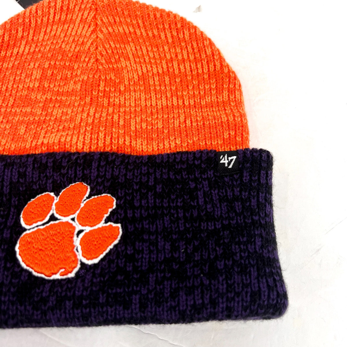 47 BRAND Men's Clemson Tigers Knit Beanie Hat One Size Orange NWT